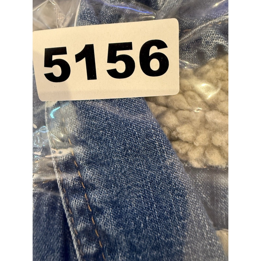 LL Bean 1912 Heritage Sherpa Lined Denim Shirt Jacket Men's Med Snap Up Shacket - Picture 15 of 15
